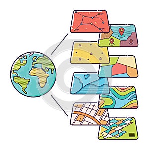 GIS Concept Data Layers for Infographic photo