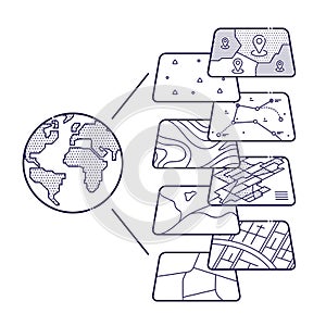 GIS Concept Data Layers for Infographic photo