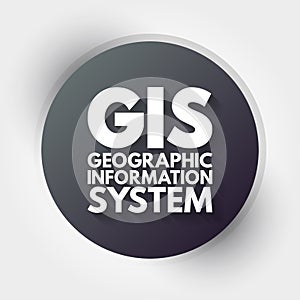 GIS - Geographic Information System acronym, concept background