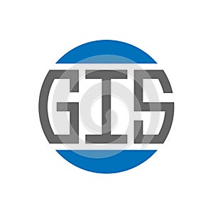 GIS letter logo design on white background. GIS creative initials circle logo concept. GIS letter design