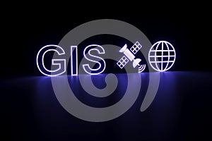 GIS neon concept self illumination background