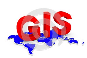 GIS world map conceptual
