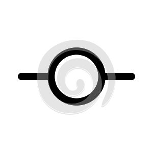 Git commit icon line isolated on white background. Black flat thin icon on modern outline style. Linear symbol and editable stroke