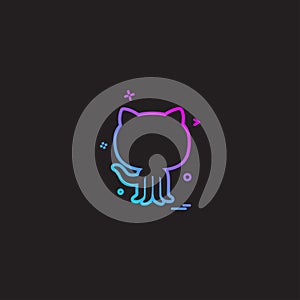 Github icon design vector