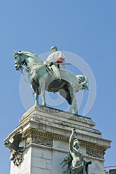 Giuseppe Garibaldi statue at Milan, Italy