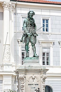 Giuseppe Tartini statue in Piran, Slovenia