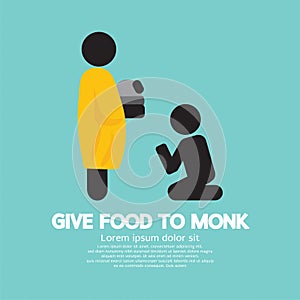 Give Alms To Monk Symbol.