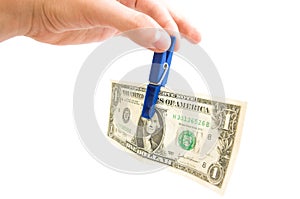 Give away one dollar