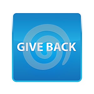 Give Back shiny blue square button