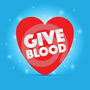 A give blood heart