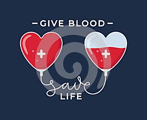 Give blood save life poster