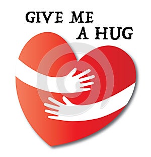 Give me a hug heart love