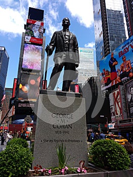 Give My Regards to Broadway, George M. Cohan, Times Square, New York City, NYC, NY, USA