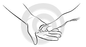 Give Paws Human Hand Dogs Paw Illustration Logo