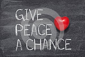 Give peace a chance heart