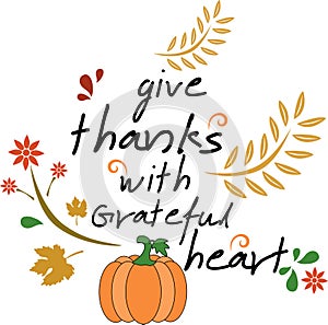 Give Thanks with Grateful Heart Card