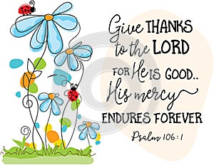 Give Thanks to the Lord photo