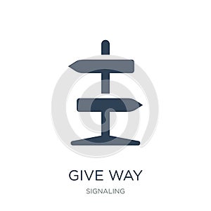 give way icon in trendy design style. give way icon isolated on white background. give way vector icon simple and modern flat