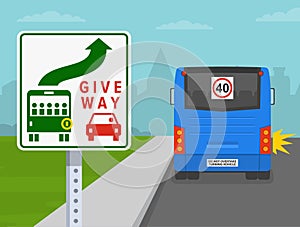 Give way and priority to buses when they are signaling to pull away from stops.