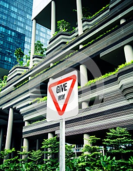 Give way sign