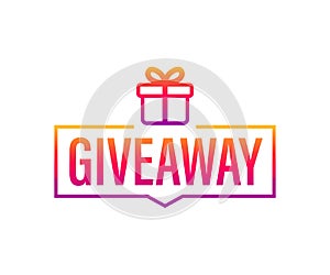 Giveaway banner for social media contests and special offer. Vector stock illustration photo