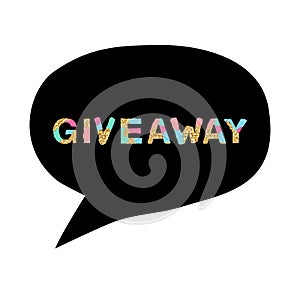Giveaway banner for social media contests and special offer. photo