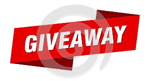 giveaway banner template. giveaway ribbon label.