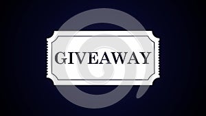 Giveaway - holographic text video animation