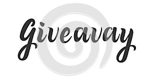 Giveaway lettering for social media and blog. Give away