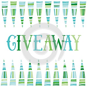 Giveaway vector icon. Summer Banner for Social media contests. photo