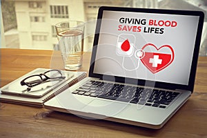 GIVING BLOOD SAVES LIFES Blood Donation Give Life