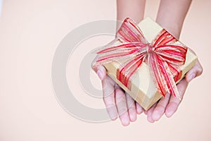 Giving gift box in with hands On special days for special perso