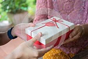 Giving gifts to loved ones at important festivals. Chrismas Day, New Year`s Day, Valentines Day, means giving good things. And