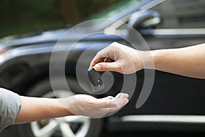 Giving and receiving car key