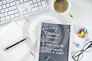 Giving Tuesday concept background photo