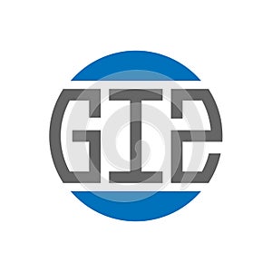 GIZ letter logo design on white background. GIZ creative initials circle logo concept. GIZ letter design photo