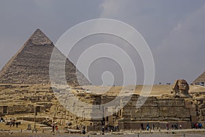 Giza, Egypt: Khafre Pyramid and Sphynx