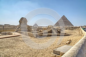 The Pyramids of Giza and great Sphinx in Egypt