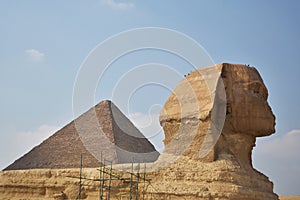 Giza Plateau at Cairo, Egypt.