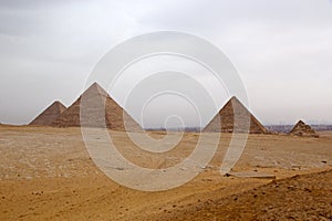 The Giza Pyramid Complex in Giza, Egypt