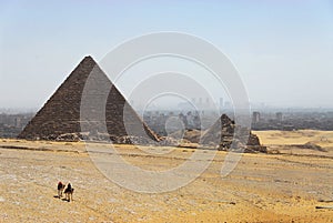 Giza Pyramids and the Cairo City