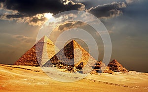 Giza pyramids, cairo, egypt