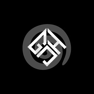 GJH letter logo design on black background. GJH creative initials letter logo concept. GJH letter design
