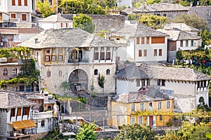 Gjirokastra, Albania. Old town center
