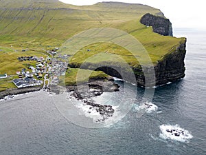 Gjogv and scenery of the Faroe islands