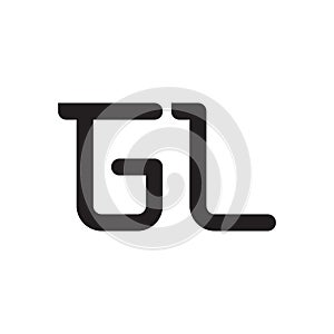 Gl initial letter vector logo icon