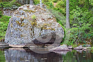 Glacial erratic rock