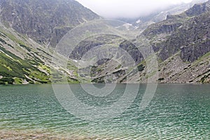 Glacial lake in the mountains, Tatras, Poland, Czarny Staw GÄ…sienicowy