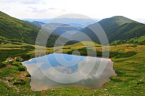 Glacial lake from  rodna mountains,romania photo