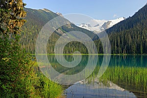 Evening Light on Peaceful Lower Joffre Lake, Joffre Lakes Provincial Park, Coast Mountains, British Columbia, Canada photo